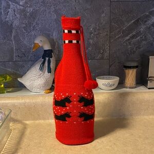 🐾 Super Cute Knit Scotty Dog Wine Bottle Cover 🐾
